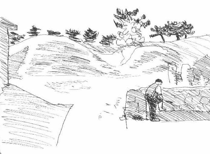 dessin de bernard landelle turquie du centre, avant la prire